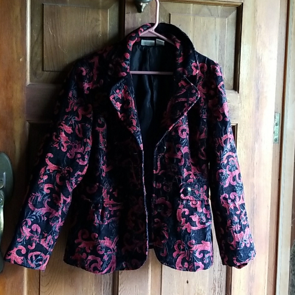 cute large vintage red paisley blazer